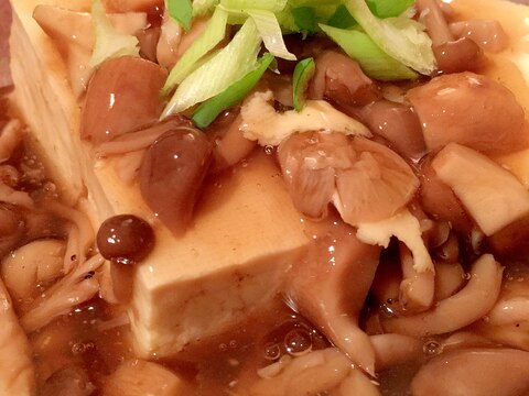 寒い日の定番♩きのこあんかけ豆腐